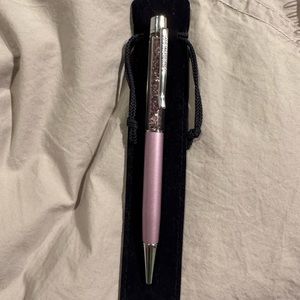NWOT Swarovski crystalline ballpoint pen lavender lacquered chrome plated